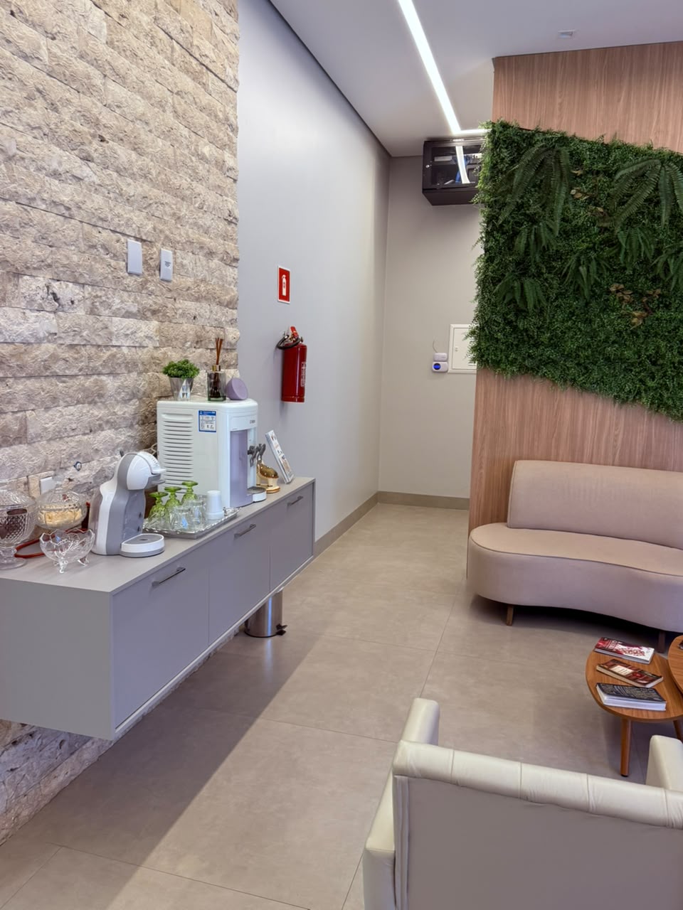 Cantinho do café para pacientes